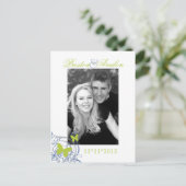 Blue Spring Butterfly Save the Date Briefkaart (Staand voorkant)