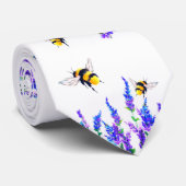 Blue Spring en Flying Bees Stropdas (Opgerold)