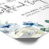 Blue Spring Floral Chic Welcome to Our Wedding Poster (Hoek)