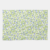 Blue Spring Floral Towel Theedoek (Horizontaal)