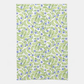 Blue Spring Floral Towel Theedoek (Verticaal)
