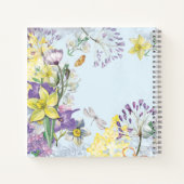 Blue Spring Floral Waterverf Prayer Journal Notitieboek (Achterkant)