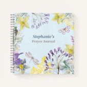 Blue Spring Floral Waterverf Prayer Journal Notitieboek (Voorkant)