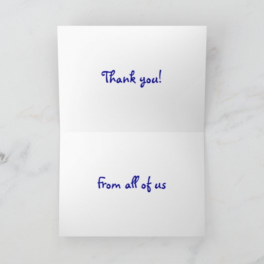 Blue Spring Flowers & White Doily Bedankt voor je  (Binnen)