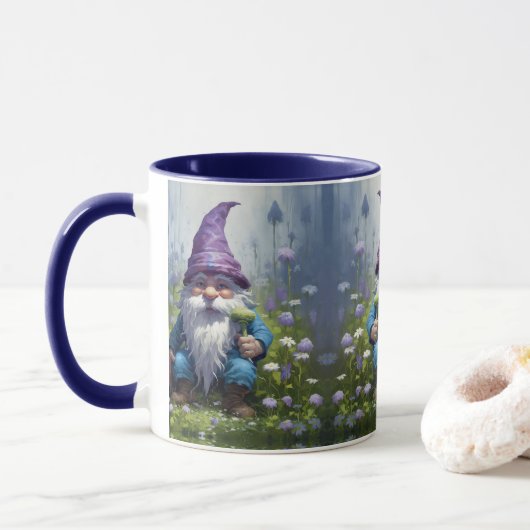 Blue Spring Garden Gnome Mok (Met donut)