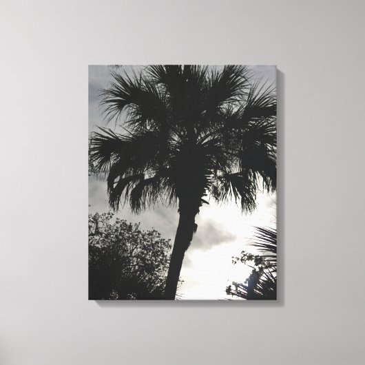Blue Spring Silhouette Wrapped Canvas Afdruk (Voorkant)
