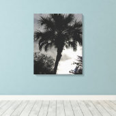 Blue Spring Silhouette Wrapped Canvas Afdruk (Insitu (Houten vloer))