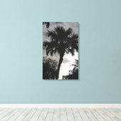 Blue Spring Silhouette Wrapped Canvas Afdruk (Insitu (Houten vloer))