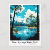 Blue Springs State Park Florida Illustratie Briefkaart (Voorkant)