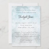 Blue Sprinkle Baby shower Black Lace Umbrella Kaart (Achterkant)