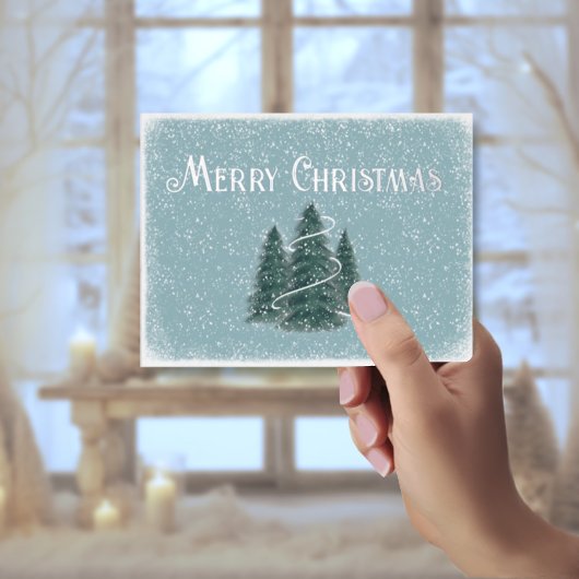 Blue Spruce Christmas-Briefkaart Briefkaart