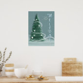 Blue Spruce Christmas Tree Welcome Poster (Keuken)