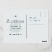 Blue Spruce Folie Christmas Briefkaart (Achterkant)