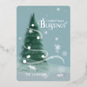 Blue Spruce Folie Vakantie Kaart (Voorkant)