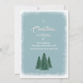 Blue Spruce Kerstuitnodiging Kaart (Voorkant)