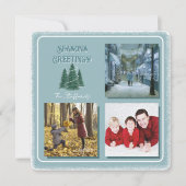 Blue Spruce Magical Forest Holiday Kaart (Voorkant)