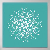 Blue Spruce Mandala Poster (Voorkant)