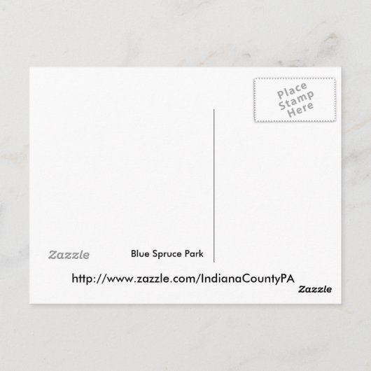 Blue Spruce Park #3 Briefkaart (Achterkant)