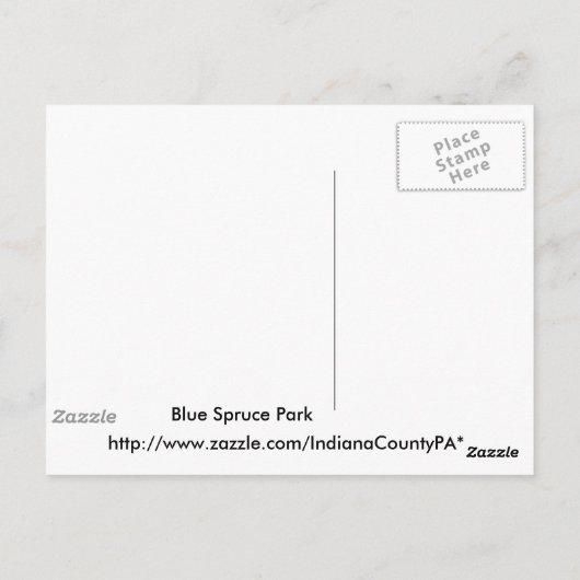 Blue Spruce Park #4 Briefkaart (Achterkant)