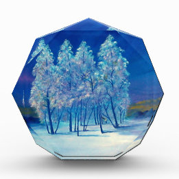 Blue Spruce Tree Christmas Desk Paperweight Prijs