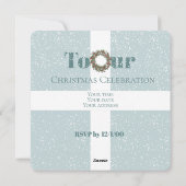 Blue Spruce Window to Winter Invitation Feestdagenkaart (Achterkant)