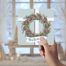 Blue Spruce Window to Winter Invitation Feestdagenkaart