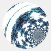 Blue Spun Thread Ronde Sticker (Voorkant)