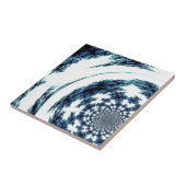 Blue Spun Thread Tegeltje (Zijkant)