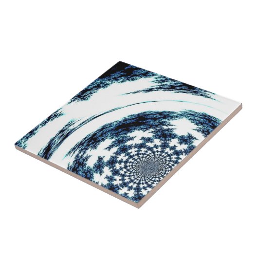 Blue Spun Thread Tegeltje (Zijkant)