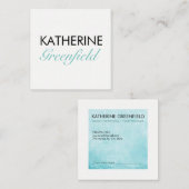 Blue Square Block Business/Appointkaart Afsprakenkaartje (Voorkant / Achterkant)