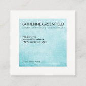 Blue Square Block Business/Appointkaart Afsprakenkaartje (Achterkant)