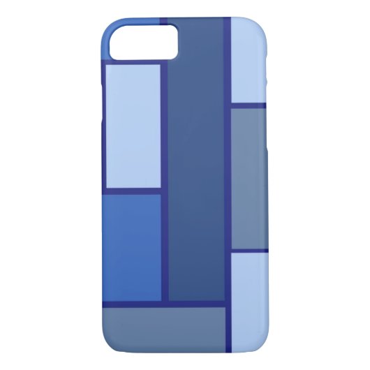 Blue Square Geometric - Emotionvorm en kleur Case-Mate iPhone Case (Achterkant)