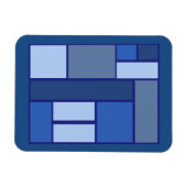 Blue Square Geometric - Emotionvorm en kleur Magneet (Horizontaal)