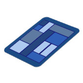 Blue Square Geometric - Emotionvorm en kleur Magneet (Linkerzijde)