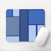 Blue Square Geometric - Emotionvorm en kleur Muismat (Met muis)