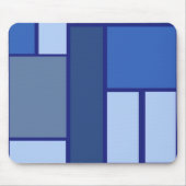 Blue Square Geometric - Emotionvorm en kleur Muismat (Voorkant)
