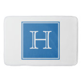 Blue Square Monogram Bath Mat (Voorkant)