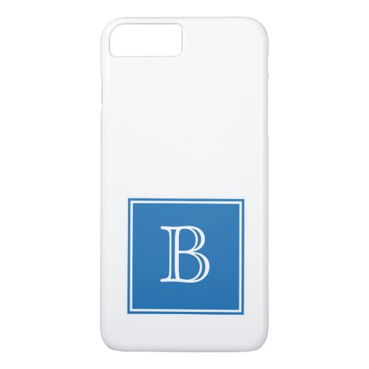 Blue Square Monogram Case-Mate iPhone Case (Achterkant)