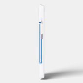 Blue Square Monogram Case-Mate iPhone Case (Achterkant / Links)