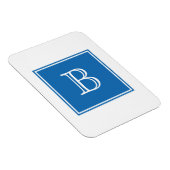 Blue Square Monogram Flexi Magnet Magneet (Rechterzijde)