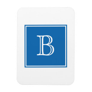 Blue Square Monogram Flexi Magnet Magneet