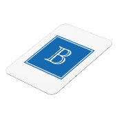 Blue Square Monogram Flexi Magnet Magneet (Linkerzijde)