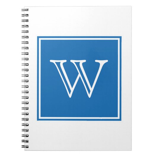 Blue Square Monogram Notitieboek (Voorkant)