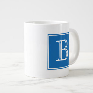 Blue Square Monogram Specialty Mok