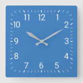 Blue Square Wall klok (Voorkant)