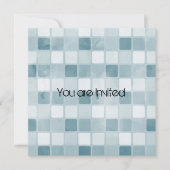 Blue Squares-Baby shower Kaart (Voorkant)