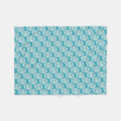 Blue Squares Fleece Throw Blanket Deken (Voorkant (Horizontaal))