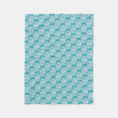 Blue Squares Fleece Throw Blanket Deken (Voorkant)