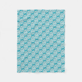 Blue Squares Fleece Throw Blanket Deken
