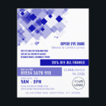 Blue Squares, Opticien, Technical Practitioner Flyer<br><div class="desc">Blauwe vierkantjes,  Opticien,  Technical Practitioner Adverteren brochures door de Visitekaartje winkel.</div>